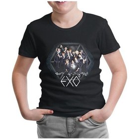 Resim Lord Tshirt Exo - Group Siyah Çocuk Tshirt 