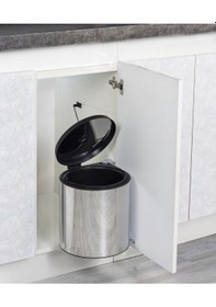 Resim Starax S-2251 Dolap İçi Paslanmaz Çöp Kovası Çelik 