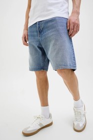 Resim Jack & Jones Erkek Jjıtony Rahat Kesim Jean Şort 12269533 Mavi 