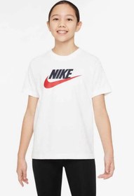 Resim Nike Sportswear Beyaz Erkek Çocuk Kısa Kol T-Shirt 