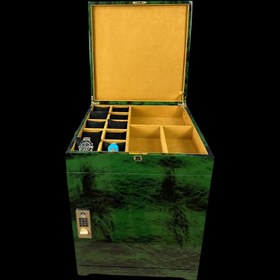 Resim 100’lü Şifreli Tespih, Saat ve Takı Dolabı – Lüks ve Güvenli Koleksiyon Kutusu 