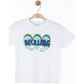 Resim Nk Kids Cause Erkek Çocuk T-shirt 48541 Ekru 