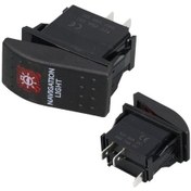 Resim Powermaster Navigasyon Sembollü Işıklı 3 Pinli On-off 12-24v Marin Switch-179254 