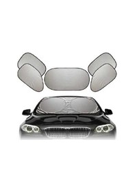 Resim Novahub 6'sı 1 Arada Yaz Aksesuarları Kaplamalı Gümüş Araba Güneşlik Kumaş Seti, Rastgele Renk Teslimatı Diğer 