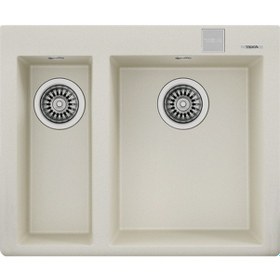 Resim Teka Forsquare 590 Tg Çift Hazneli Tegranite+ Eviye - Parlak Krem - 115260022 