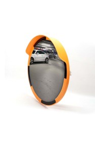 Resim İleri Trafik Trafik Güvenlik Aynası 60 cm Sarı-Siyah ve 2.5 m Galvaniz Flanşlı Direk Set 