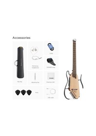 Resim Donner Hush-i Pro Elektro Akustik Gitar Natural Ladin 