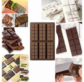 Resim Paras Ticaret 6 Göz Dikdörtgen Şekilli Dubai Çikolatası Kalıbı Kek Sabun Şeker Çikolata Silikon Kalıp (Ölçüler Için Açıklamaya Bakınız!) 1 Adet 