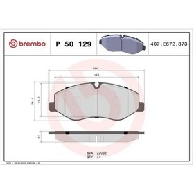 Resim Brembo P50129 On Fren Balatasi A4474200020 A4474200220 A4474201201 