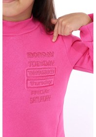 Resim Toontoy Kids Toontoy Kız Çocuk Nakışlı Sweatshirt Fuşya 