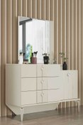Resim Modalife Vivaldi Aynalı 3 Çekmeceli Şifonyer - Vizon 