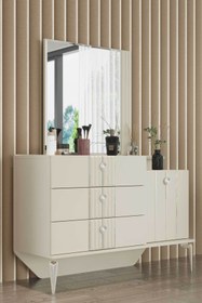 Resim Modalife Vivaldi Aynalı 3 Çekmeceli Şifonyer - Vizon 