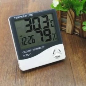 Resim Anka Dijital Saatli Alarmlı Termometre 