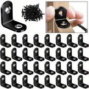 Resim 90 adet Set (30 Braket, 60 Vida) L-Şekilli Doğru Açı Destek Braket Aksesuarları Vidalarla, Ağır Hizmet Bağlantı Braket Bağlayıcı, Gardırop Sabitleme Rafı Duvar Rafı Açı Kodu, Kalınlaştırılmış Açı Kodu, Endüstriyel Donanım 