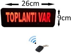 Resim SANEC Kumandalı Toplantı Var Tabelası (Kasa Ölçüsü: 9x26 cm) 