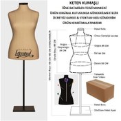 Resim Videolu Ürün-42 Beden Keten Kumaşlı Terzi Prova Mankeni 527201029 