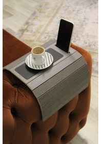 Resim Mobitell Deri Tabanlı Telefon Tutacaklı Koltuk Kolçak Sehpa Antra 