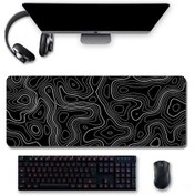 Resim Qingmipy Oyuncu Ve Ofis İçin Büyük Boy 800x300x3mm Beyaz Desenli Anti-skayma Mouse Pad - Dayanıklı Ve Kullanıma Kolay Diğer 
