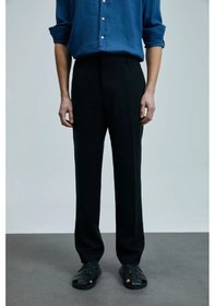 Resim Lufian Bert Smart Erkek Chino Pantolon Slim Fit Siyah Siyah 