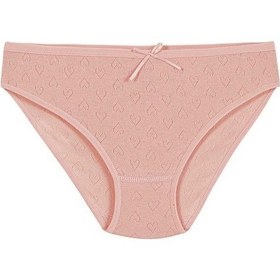 Resim 12 Adet Yıldız Bayan Ribana Kalpli Bikini Külot Pudra 3573 001 