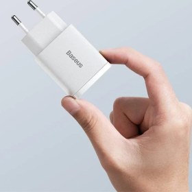 Resim Baseus Compact 20W USB + Type-C Çıkışlı Qc3.0 Hızlı Şarj Başlığı Şarj Aleti 
