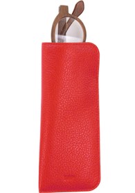Resim Leather Paper Kırmızı Deri Gözlük Kılıfı 