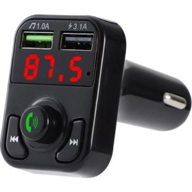 Resim ZSZH X3 Kablosuz 5.0 Handsfree Araç Kiti Fm Kablosuz Ses Alıcı Verici Hızlı Şarj-Siyah (Yurt Dışından) 
