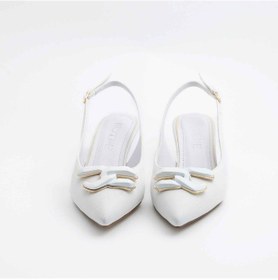 Resim Ruxene Mui Kapalı Sivri Burun 6cm İnce Topuk Toka Detaylı Arkası Açık Stiletto - Topuklu Ayakkabı 001 