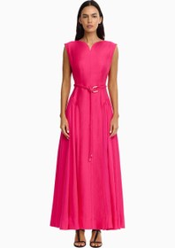 Resim Alvie Keten Karışımlı Kadın Maxi Elbise - Pembe / 40 