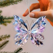 Resim 2D Düz, 2D Akrilik Kelebek - 2D Zarif Çiçek Deseni, Araba Arka Görüş Aynası Süslemesi, Renkli, Özel Günler İçin Hediye, Araba Aksesuarı | Canlı Kelebek Tasarımı | Dayanıklı Akrilik Malzeme, Kelebek Dekoru 