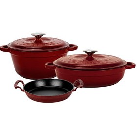 Resim Lava Döküm Bordo Serisi 5 Parça Set 