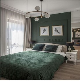 Resim Yatak Odası Haki Tasarım Boyanabilir Çıta Hazır Kesim Anka131 