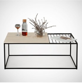 Resim Zinus Orta Sehpa Metal & Orta Masa Açık Meşe /Metal Ayaklı Sehpa 