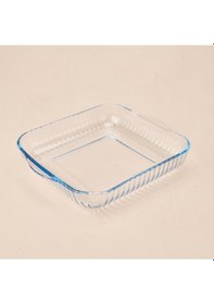 Resim Mastercheh 2'li Şeffaf Kare Cam Fırın Kabı Şeffaf 