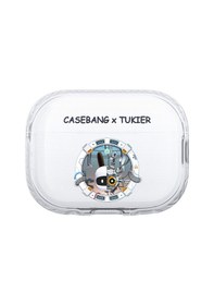 Resim Apple Uyumlu AirPods Pro Kılıf Desenli Koruyucu Benks Casebang Departure Explore Silikon Kılıf Siyah 