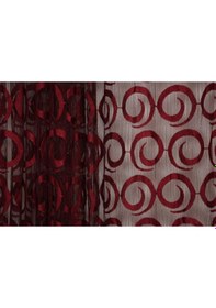 Resim Vakko Model Bordo Renk Ip Perde Hazır Düğmeleri Dikilmiş Ip Perd Bordo 