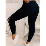 Resim Ahes Shopping Kadın Dizleri Kesik Dalgıç Tayt 