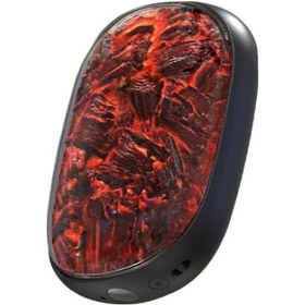Resim X6 10000mah Güç Bankası 3 Vitesli Sıcaklık Kömür Ateşi Tasarım Kış Elektrikli El Isıtıcı - Siyah Hd 