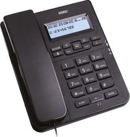 Resim Karel TM145 Siyah Kulaklıklı Ekranlı Masa Üstü Telefon 