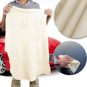 Resim 1 adet Süper Emici Şamua Deri Araba Yıkama Havlusu, Oto, Ev, Mutfak, Mobilya, Cam Temizliği için Hızlı Kuruyan Bez - 40x70cm 