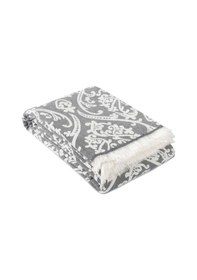 Resim Antrasit Yumuşak Dokulu Çift Kişilik Jakarlı Pike %100 Pamuk 220 240cm Antrasit 