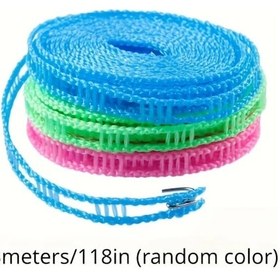 Resim Meridiangoods Teleskopik Naylon Çamaşır İpi 118 İnç Açılır İç Dış Mekan Kurutma Askılı 