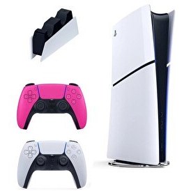 Resim Sony Playstation 5 Slim Digital + 2. Pembe Dualsense + Şarj İstasyonu (İthalatçı Garantili) 