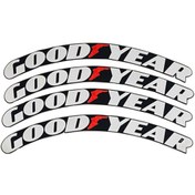 Resim bombtire Goodyear Beyaz 3d Lastik Yazısı 2.5 Cm Orijinal Ürün 4 Adet Motor - Araç Için Beyaz Yanak 
