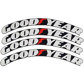 Resim bombtire Goodyear Beyaz 3d Lastik Yazısı 2.5 Cm Orijinal Ürün 4 Adet Motor - Araç Için Beyaz Yanak 