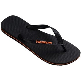 Resim Havaianas Logo Filete Unisex Siyah Terlik 4108555-9456 Siyah - Turuncu 