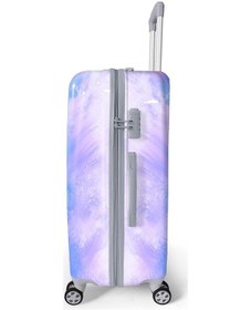 Resim Coral High Renkli Desenli Pc Büyük Boy Valiz 70cm 16838 Mor 
