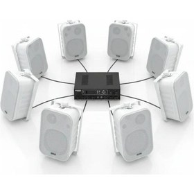 Resim Luxury, 8 Hoparlör 1 Anfi, Duvar Tip Masaj Salonu Ses Sistemi ,spa, Mağaza, Restorant ,kafe , Okul Anons Ve Ses Sistemi 