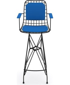 Resim Knsz Kafes Tel Bar Sandalyesi 1 Li Zengin Syhmvi Kolçaklı Sırt Mi 