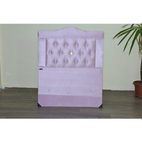 Resim Bengimobilya Baza Başlık 90*190 Cm Tay Tüy Pembe Silinir Kumaş Kapitone Model 